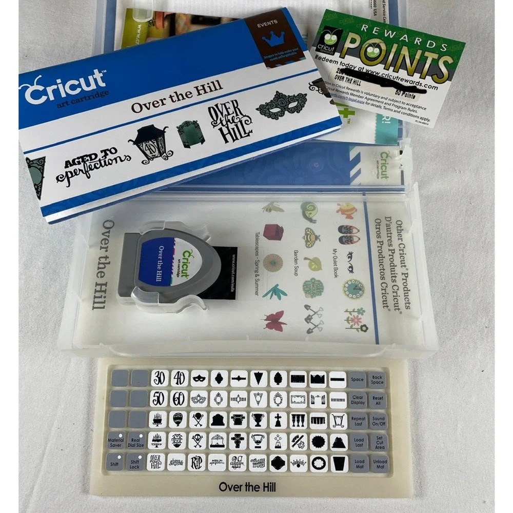 Cricut Cartridge Lot of 2 Over the Hill Gothic Birthday & Holidays LIKELY LINKED